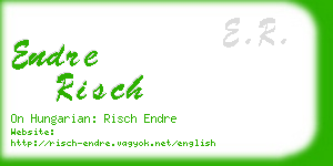 endre risch business card